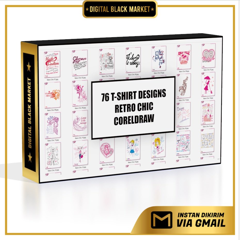 76 T-Shirt Designs Retro Chic Coreldraw