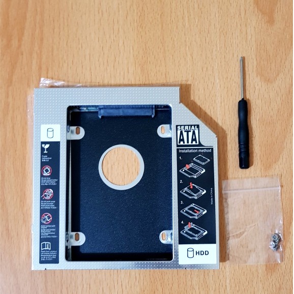 HDD CADDY TIPIS (SLIM) 9.5MM SATA / DVD SLOT TO HDD SLOT / SSD CADDY  VN 4