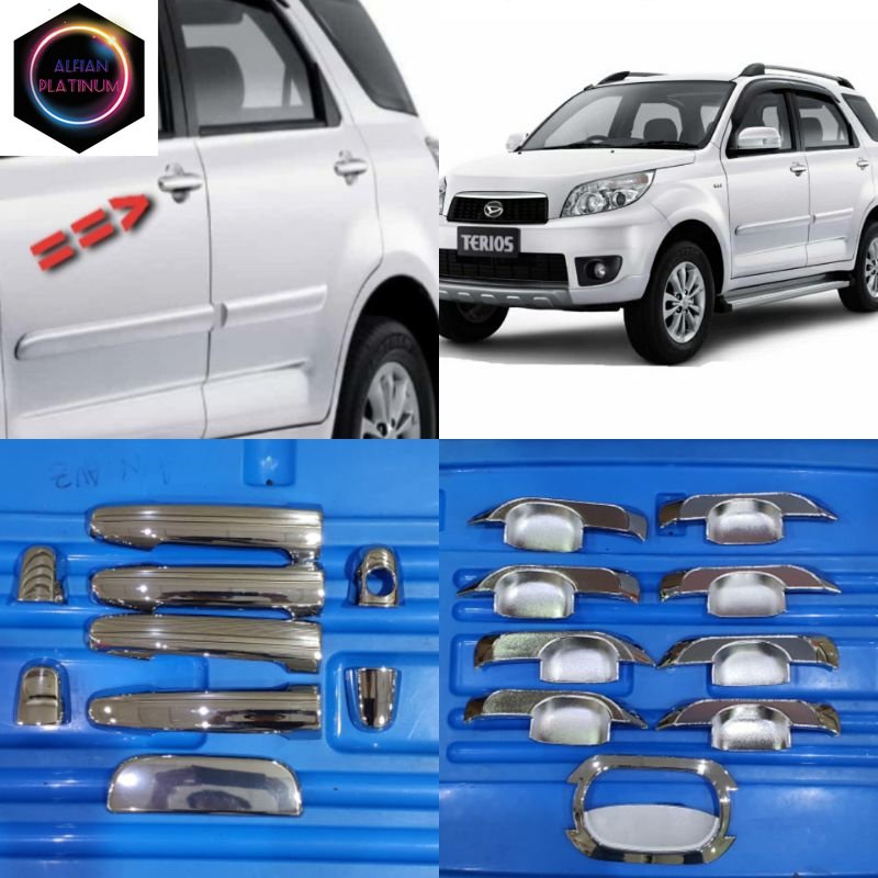 Paket handle+outer chrome Rush/Terios lama 2008-2017. Variasi Mobil