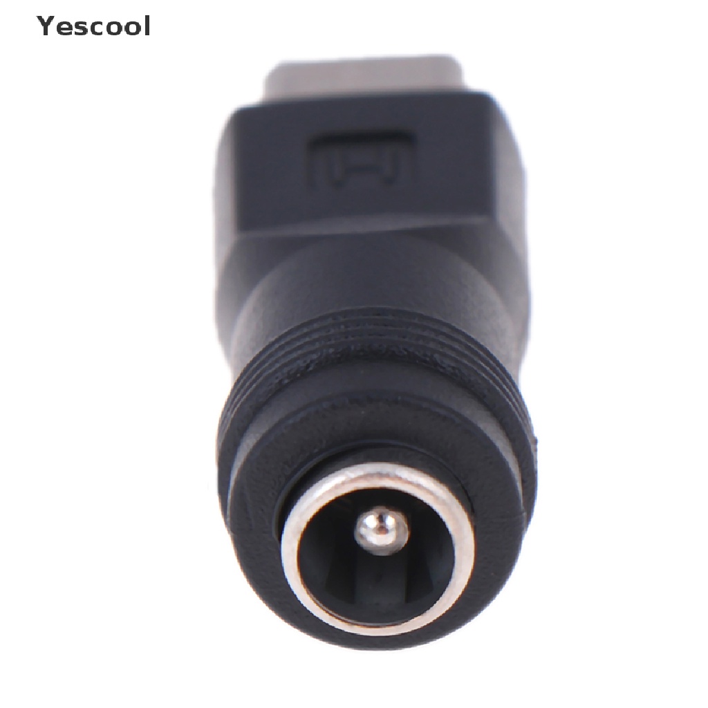 Yescool 1pcs jack Female 5.5 * 2.1mm Ke Type-C 3.1 Male Plug 90.180derajat DC Adaptor ID