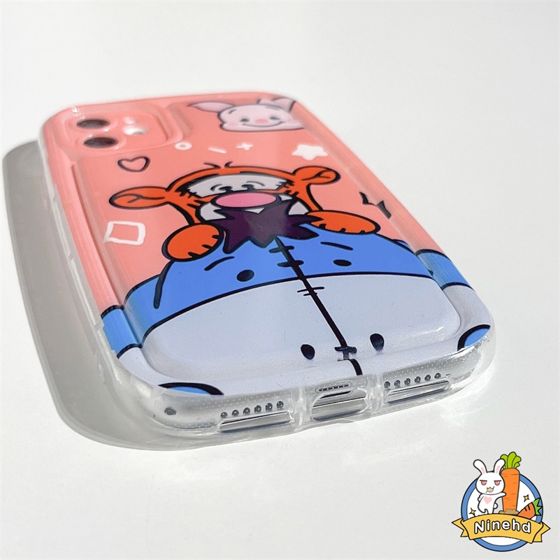 Redmi 12C A1 A1+ 10C 10A 10 9A 9C 9T Redmi Note 11 11s 10 10s 9 9s Pro Xiaomi 11 Lite Poco X3 Pro NFC Pooh Bear Pasangan Casing Ponsel Sabun Airbag Tebal Anti-shock Case Pelindung Silikon