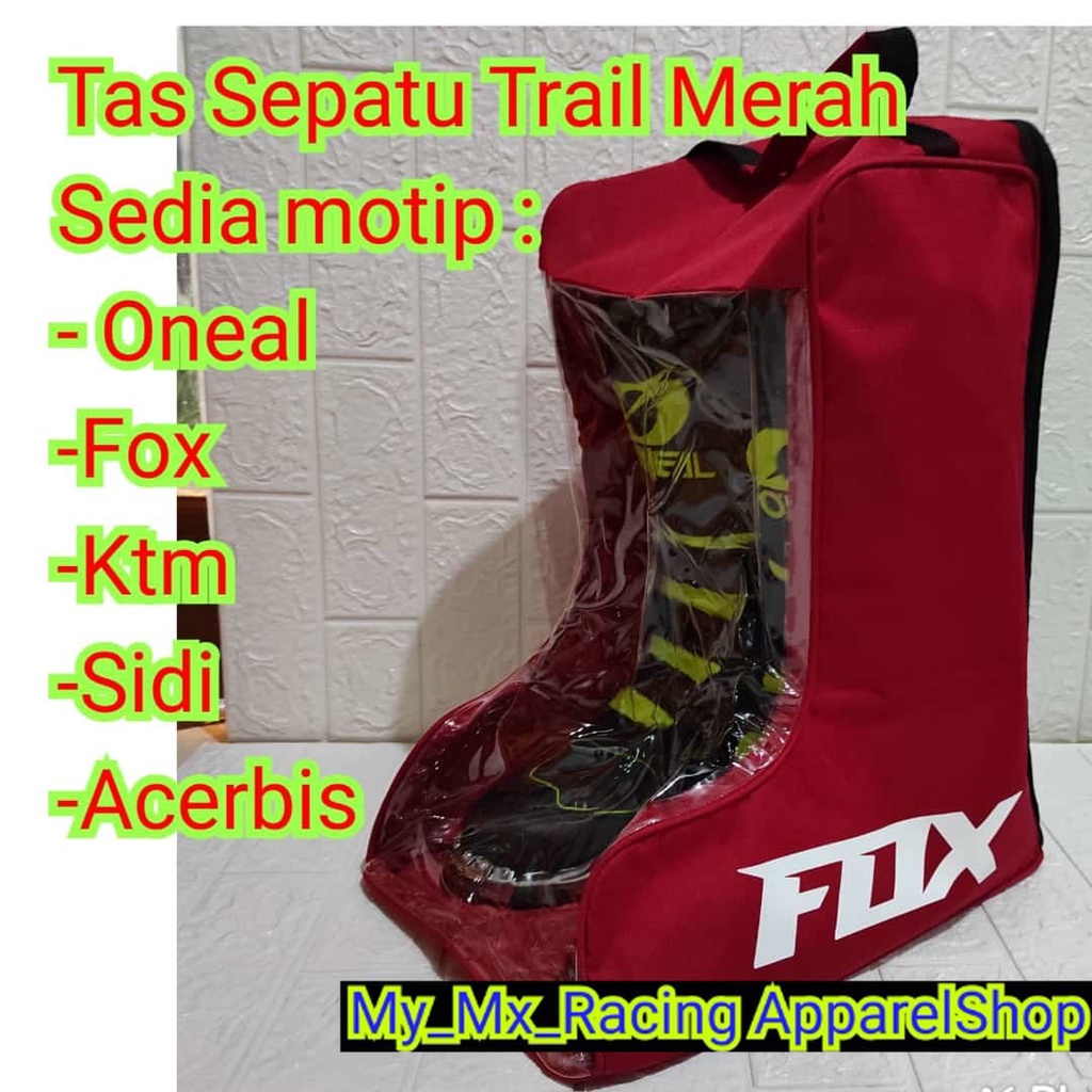 sepatu trail cross printing plus tas buat sepatu bonus sarung tangan satu set sepatu trabas or adventure dan tas satu set cocok dan keren sepatu gunung BLUE