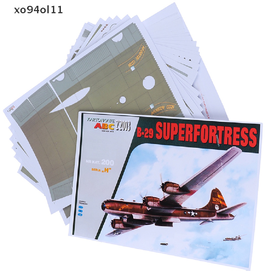 Xo 1: 47b-29 Super Aerial Fortress er Pesawat DIY 3D Kertas Model Kit Mainan OL