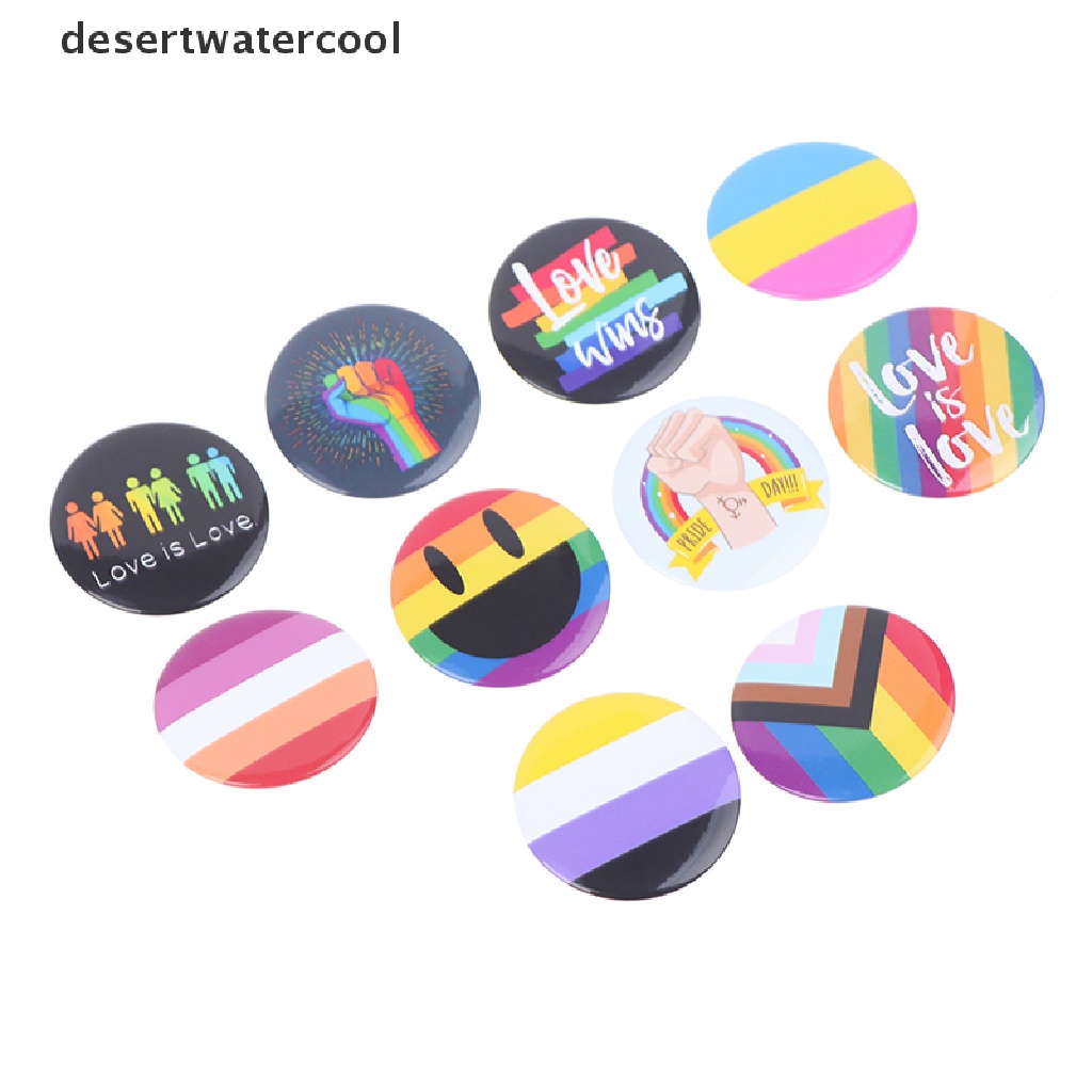 Deid LGBT Desain Hujan Kreatif Hati Yeh Jari Pin Bros Logam Pin Lencana Denim Martijn