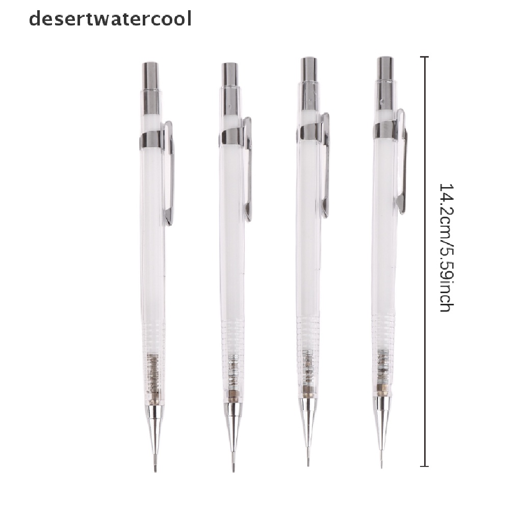 Deid Pensil Mekanik Transparan Sederhana 0.3 0.5 0.7 0.9mm Pensil Otomatis Memimpin Isi Ulang Art Paing Wrig Perlengkapan Alat Tulis Martijn