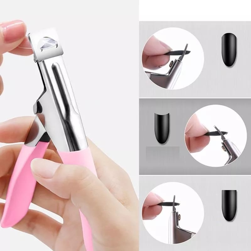 Edge Clipper Cutter Gunting Kuku Palsu Soligen Stainless Steel Bentuk U/Nail Art Tools Clipper S847 Bagus