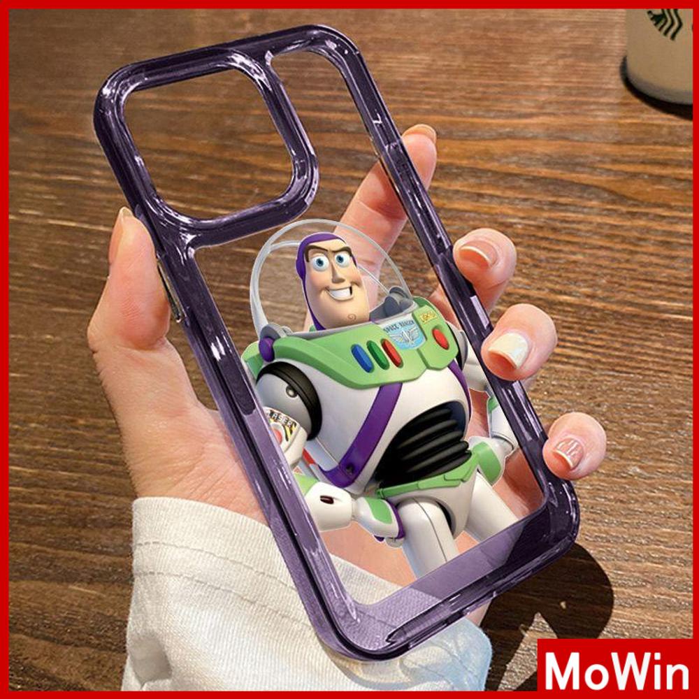 For iPhone 14 Pro Max iPhone Case Acrylic Hard Case HD Clear Case  Plating Button Shockproof Cute Cartoon Purple Compatible with iPhone 13 Pro max 12 Pro Max 11 xr xs max 7 Plus 8