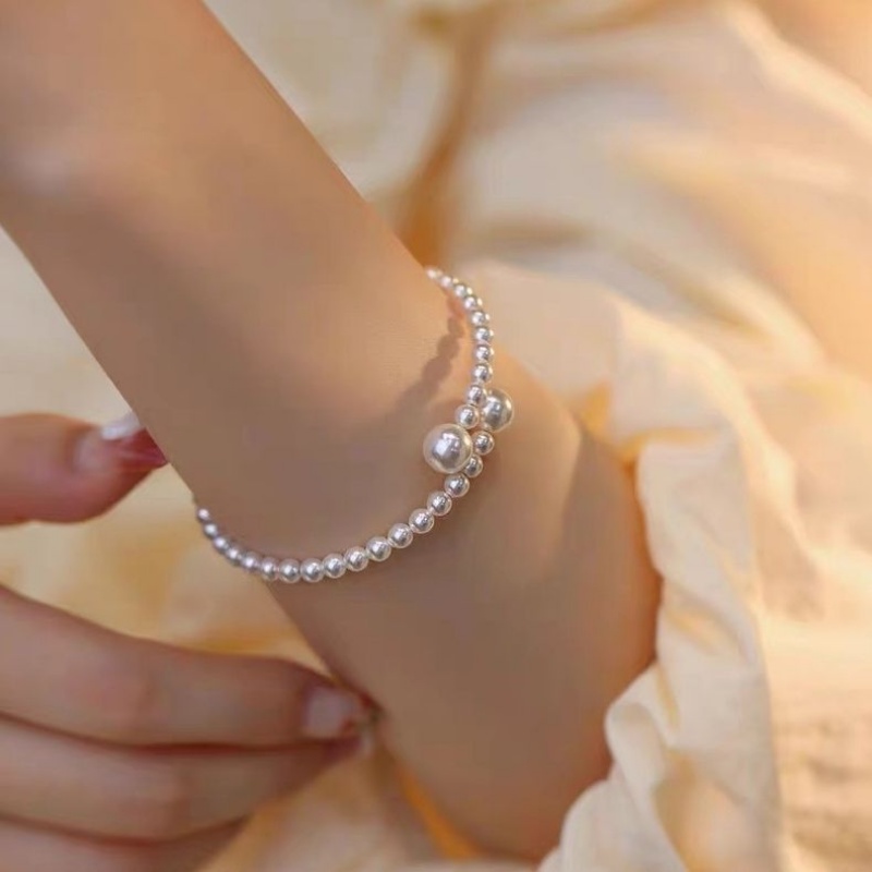 Gaya Perancis Vintage Mutiara Gelang Wanita Sederhana Fashion Gelang Aksesoris Hadiah