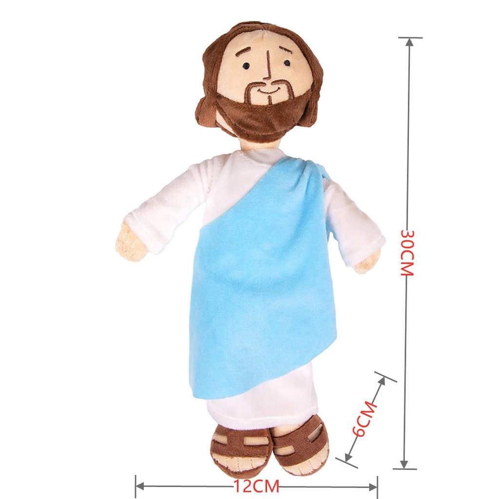 30cm Boneka Yesus Boneka Christ Kristen Religi Bunda Maria Plushie Mainan