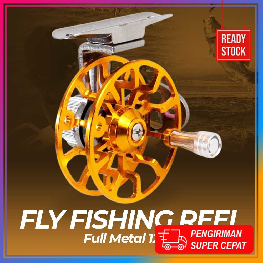 LEO Gulungan Reel Pancing Fly Fishing Full Metal 120M Toko Pancingan Alat Pancing Mancing Lengkap