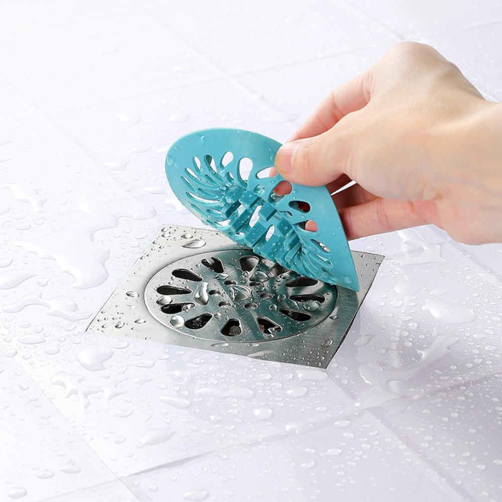 Suyo Filter Screen 4Pcs Kitchen Floor Drain Pad Deodorisasi Alas Lantai Stiker Penutup Saluran Air Lantai