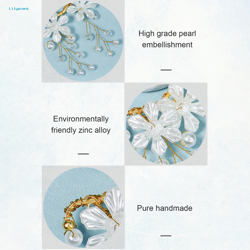 Lilyscent Anti-Alergi Klip Anting Perhiasan Aksesori Pengantin Bertatahkan Berlian Imitasi Temperamen Elf Telinga Manset Buatan Tangan Mutiara Imitasi