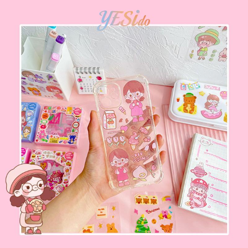 

[COD✨Ready stock]Stiker Stiker Pola Kecil Scrapbook Gadis Kartun Kreatif Menggemaskan Stiker Pola Kecil-YES