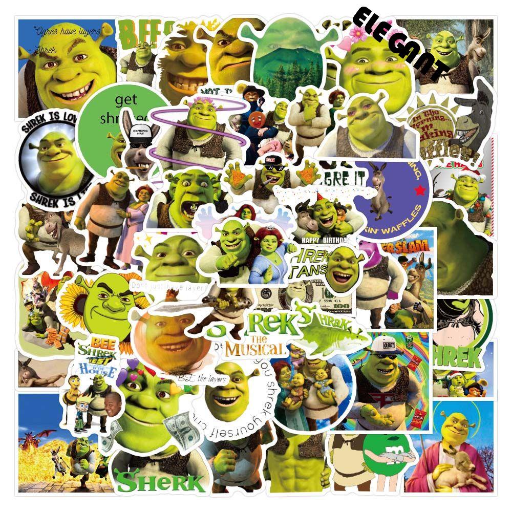 [Elegan] Shrek Stiker Hadiah Anak PVC Scrapbooking Graffiti Stiker Alat Tulis Stiker Fans Koleksi Hadiah Stiker Anime