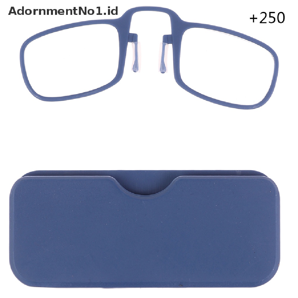 [AdornmentNo1] 1set Optik Unisex Kacamata Baca Klip Hidung Presbyopic Lensa Bening+1.5/2.0/2.5 [ID]