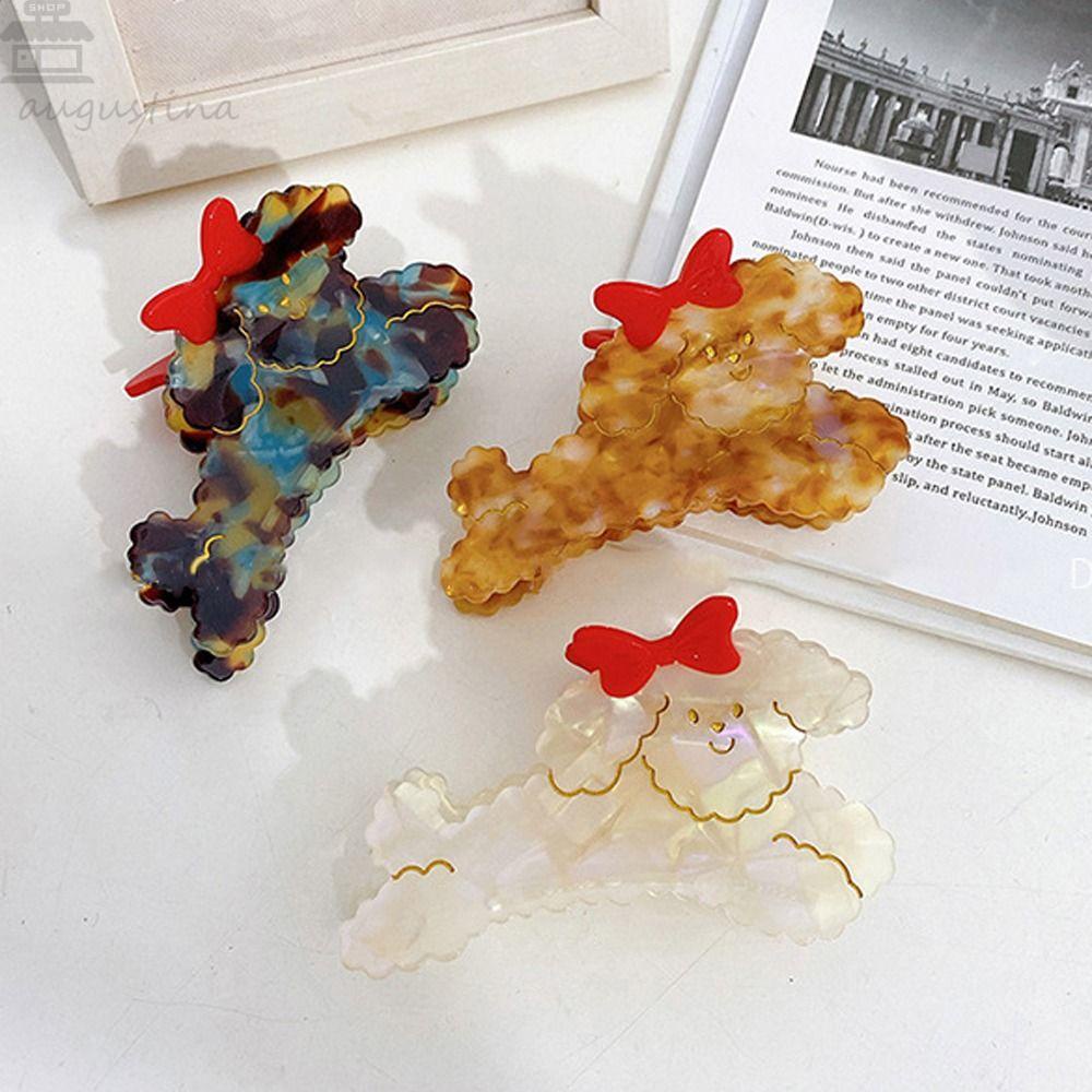 Agustinina Cakar Rambut Hewan Elegan Baru Heardress Fashion Hiasan Kepala Kepribadian Rambut Goresan Rambut Baru Menangkap Anjing Pudel Untuk Gadis Busur Wanita Hairgrips