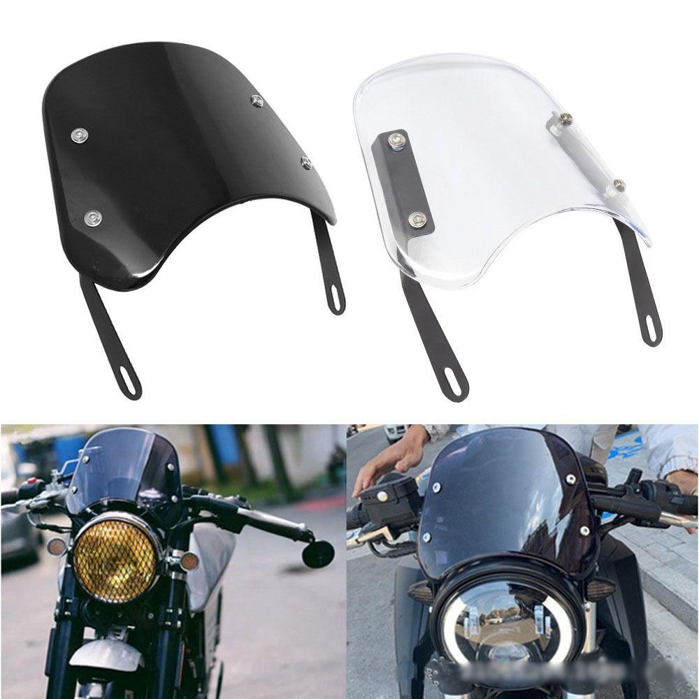 POPULAR Kaca Depan Motor Universal Transparan Vintage Windshield Spoiler