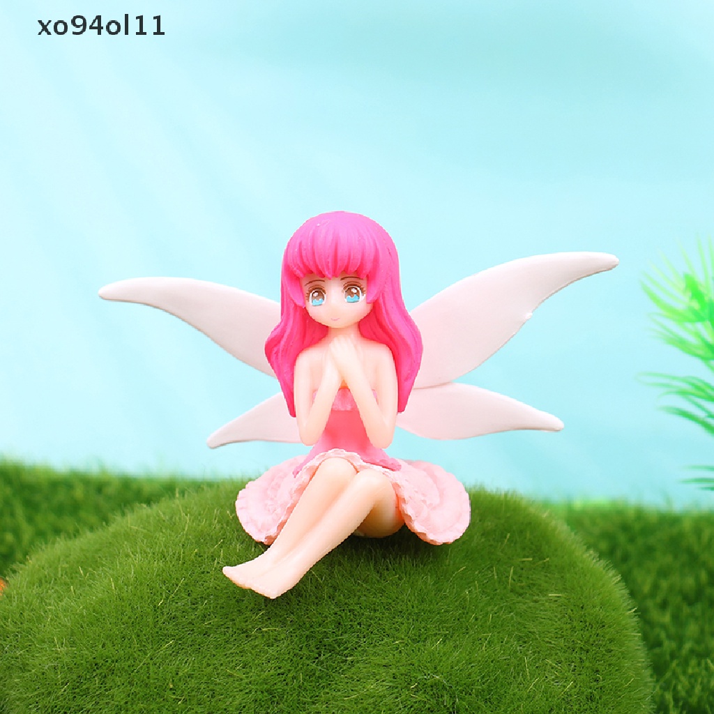 Xo 1/4Pcs Elf Peri Bunga Semangat Miniatur Pemandangan Taman Rumah Boneka Dekorasi Diy Desktop Ornamen Hadiah OL