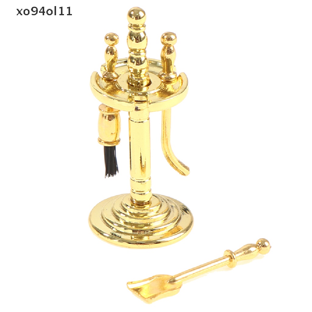 Xo 4Pcs Holder Display Alat Pembersih Miniatur Bahan Alloy Untuk Dekorasi Rumah Boneka1Per12 OL