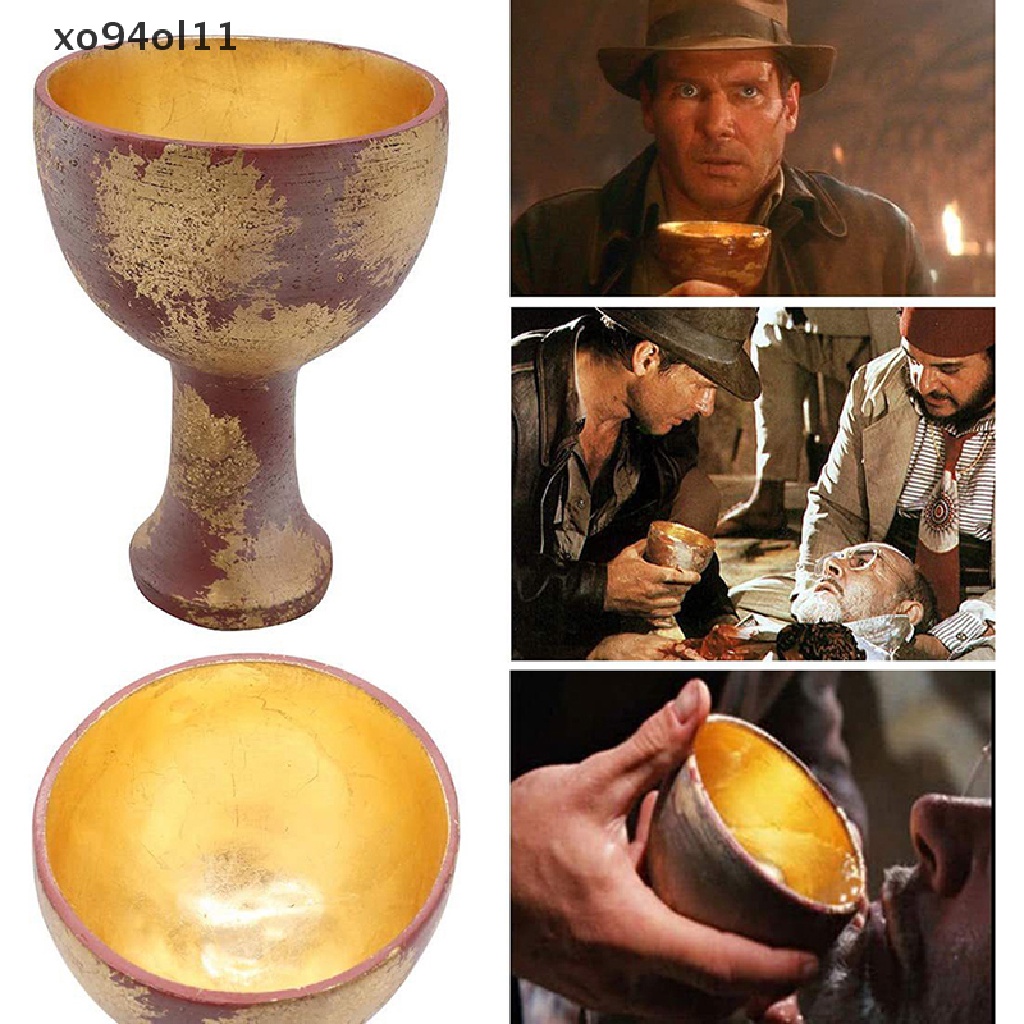 Xo Indiana Jones Holy Grail Cup Decor Kerajinan Resin Untuk Properti Bermain Peran Halloween OL