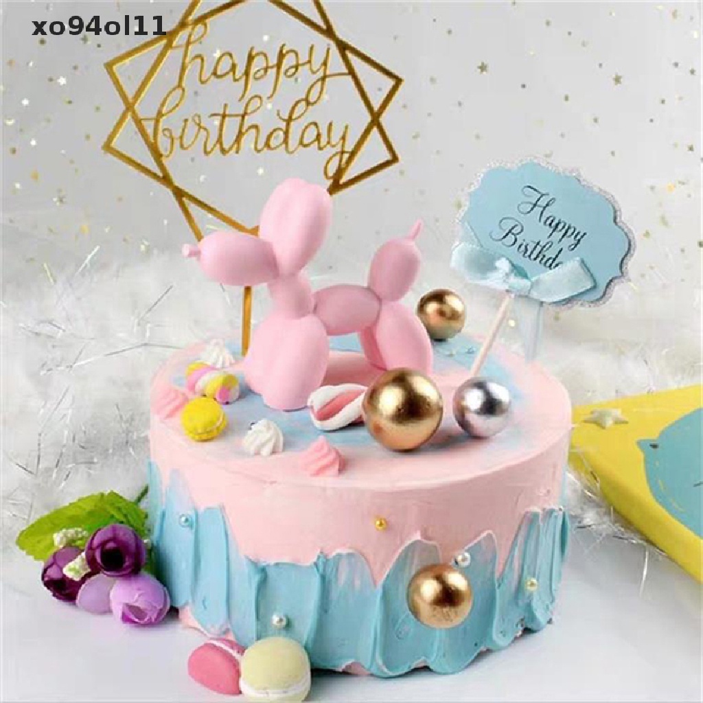 Xo Patung Hadiah Balon Kecil Anjing Rumah Desktop Ornamen Kue Dessert Dekorasi OL