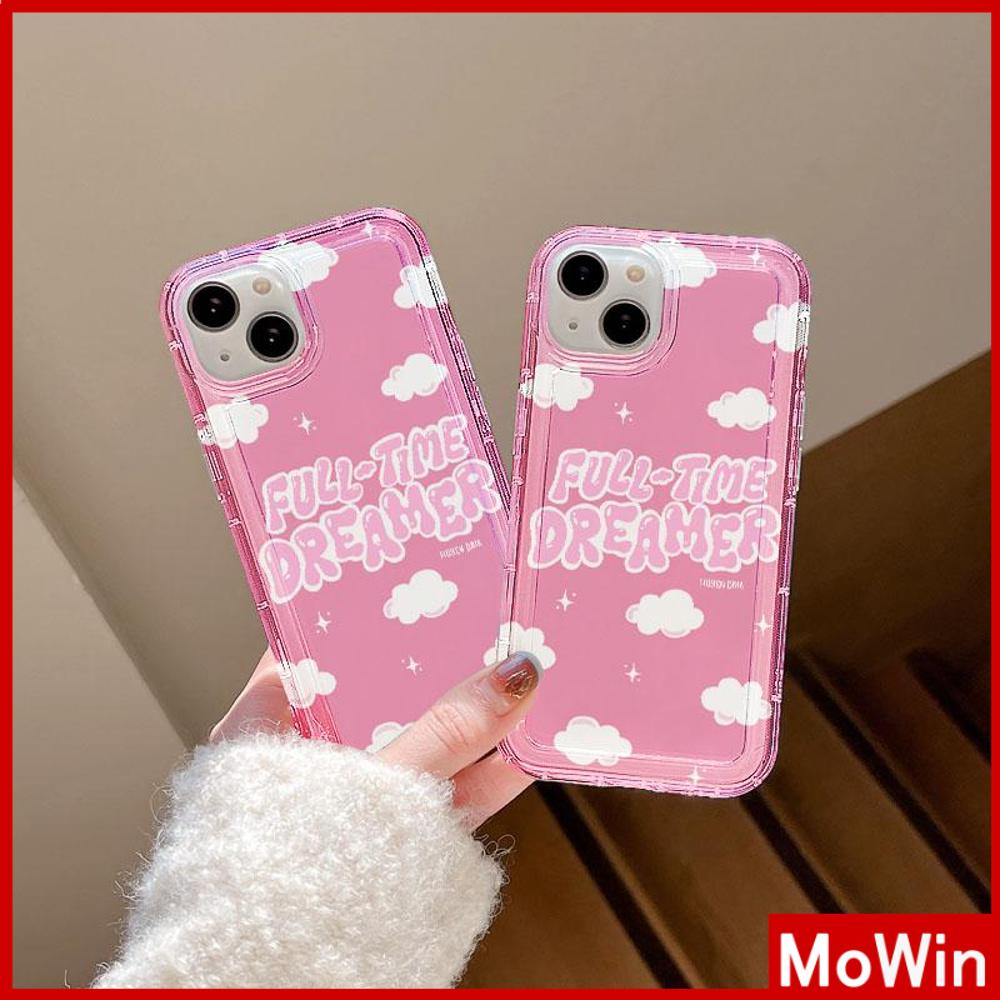 For iPhone 14 Pro Max iPhone Case Clear Case TPU Soft Case Airbag Shockproof Protection Camera Cute Pink Clouds Compatible with iPhone 13 Pro Max iPhone 12 Pro Max 11 7Plus XR xs