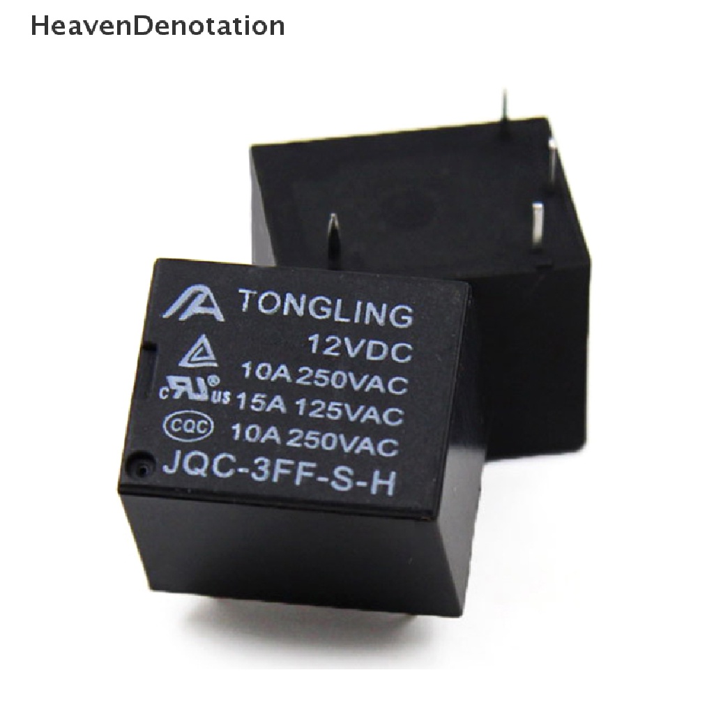 [HeavenDenotation] 4pin Disegel Relay Elektroik Otomotif Universal 10A DC 5V 12V 24V Relay Mobil T73 JQC-3FF-S-H Biasanya Terbuka HDV