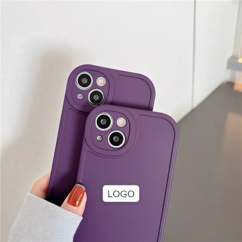 Silicone Deep Purple Round Case for iPhone 7 8 PLUS XR X XS Max / 11 Pro Max / 12 Pro Max / 13 Pro Max / 14 Plus Pro Max