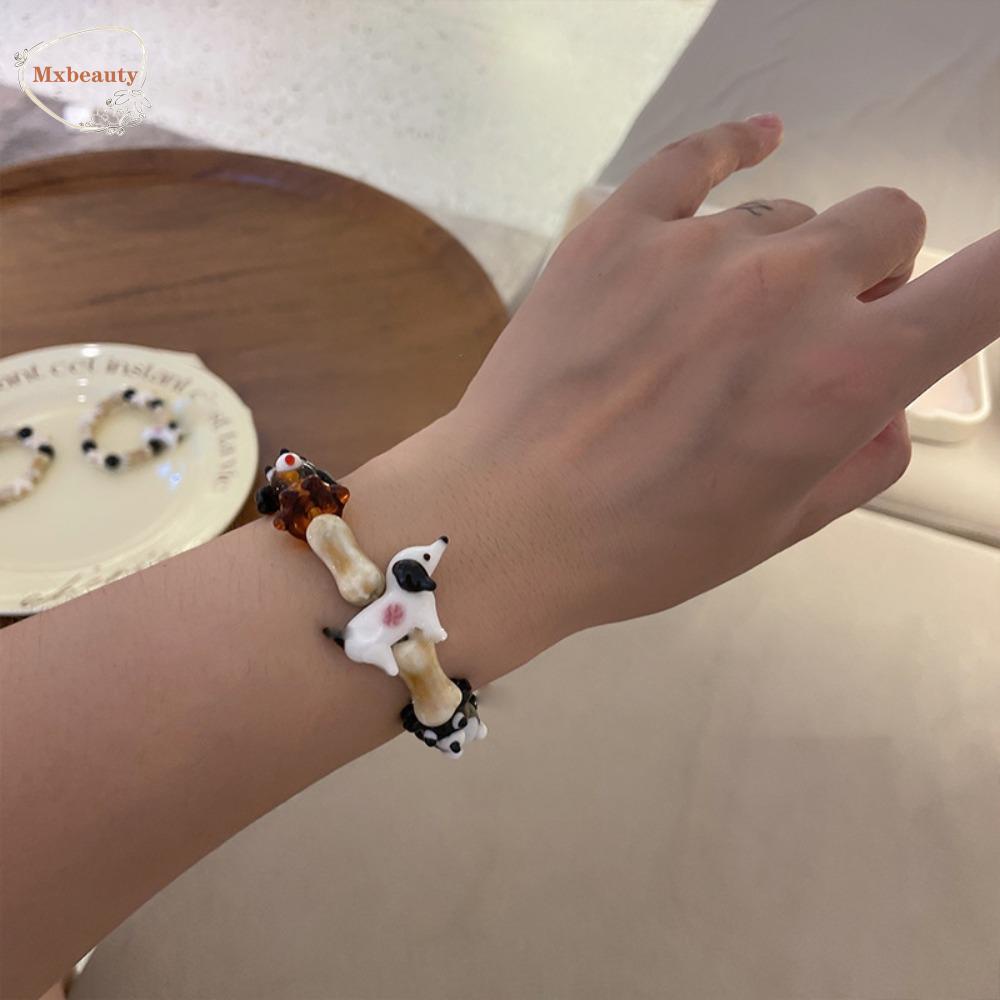 Mxbeauty Gelang Tulang Anjing Lucu Elegan Vintage Anime Kreatif Musim Panas Bead Sweet Lovely Bracelet