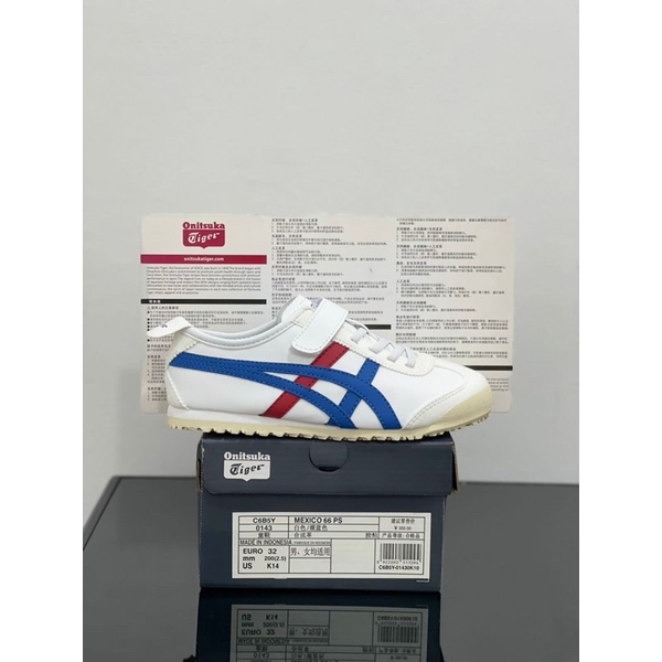 Promo Sepatu Onitsuka Tiger Mexico 66 Kids White Blue Red