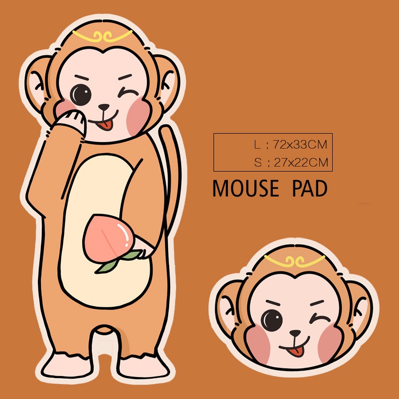 Golden monkey Family Mouse Pad Alas Tikus Monyet Emas Kartun Hewan Mouse Pad Oversized Mouse Pad