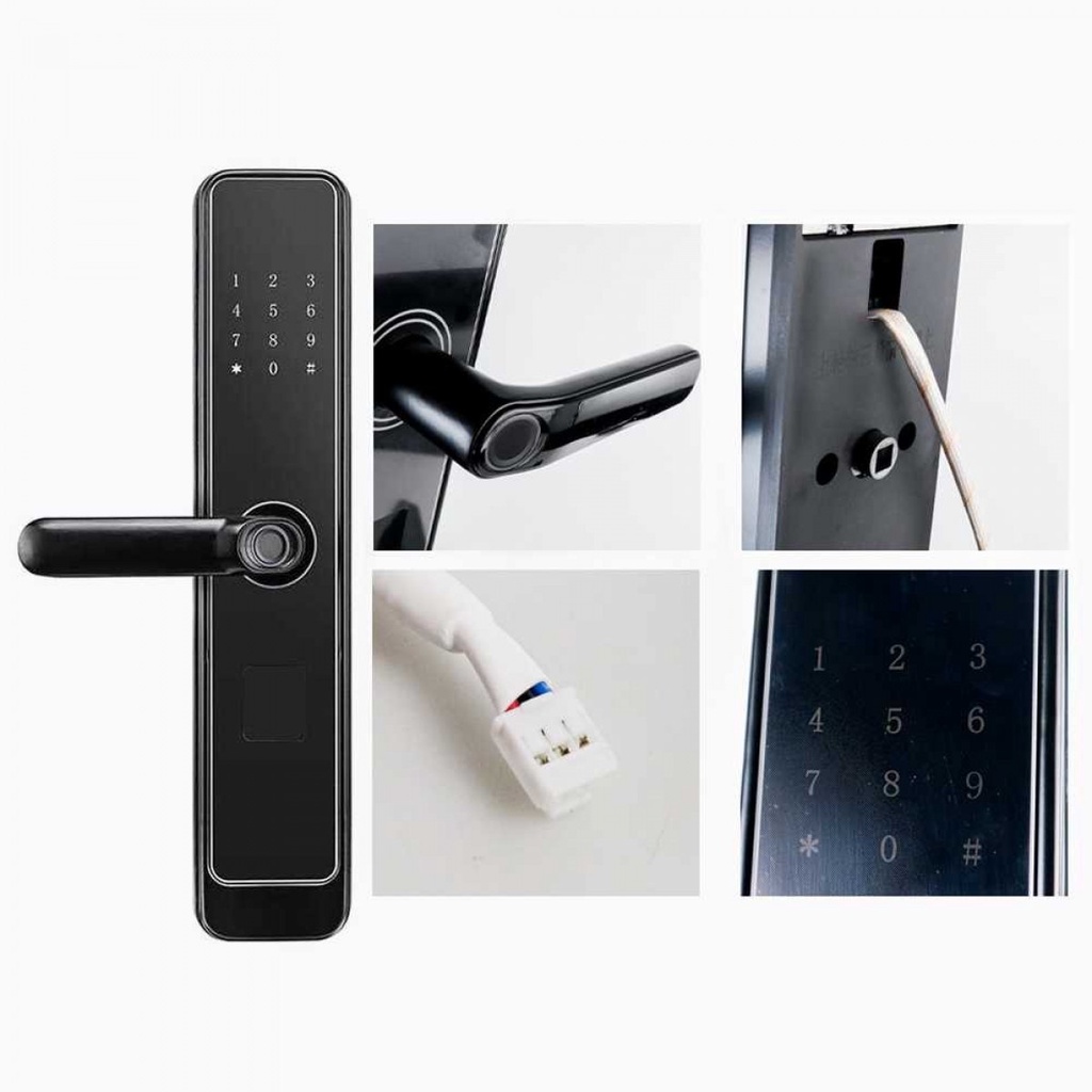 Kunci Pintu Elektrik Fingerprint Smart Door Lock Bluetooth Password Card XR24