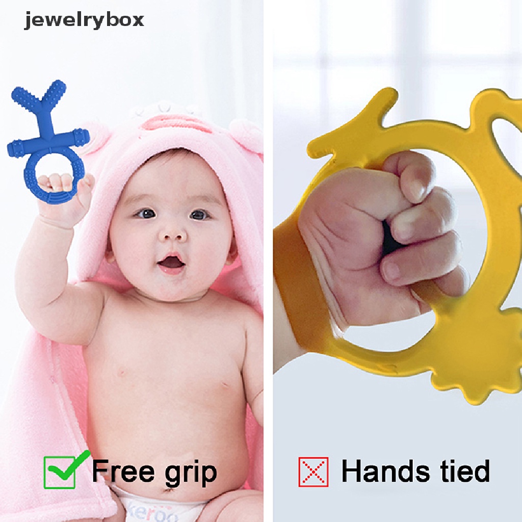 [jewelrybox] 1pc Kartun Orang Mengunyah Kalung Bayi Silikon Teether Autism Sensory Chewy Toys Boutique