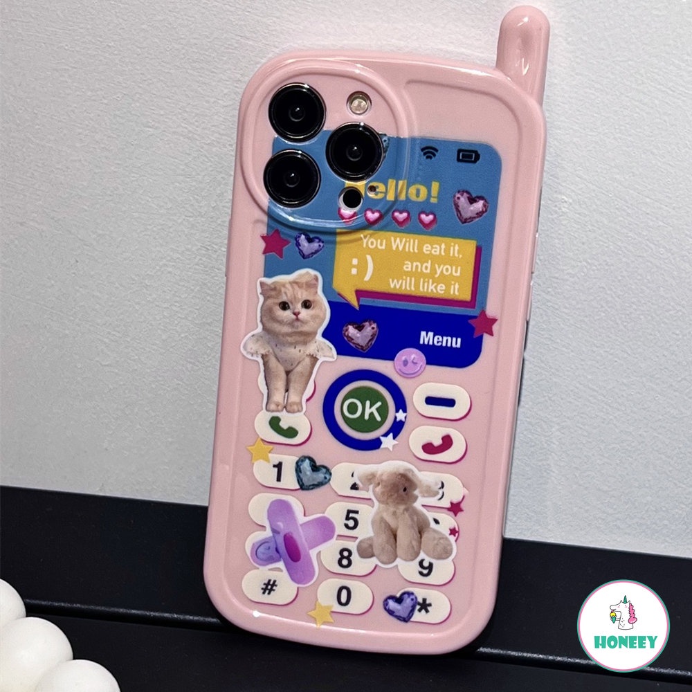 IPHONE Casing Telepon 3d Lucu Imut Untuk Iphone14 13 12 11 Pro Max 14pro Anime Kartun Silikon Shockproof Soft Protection Cover