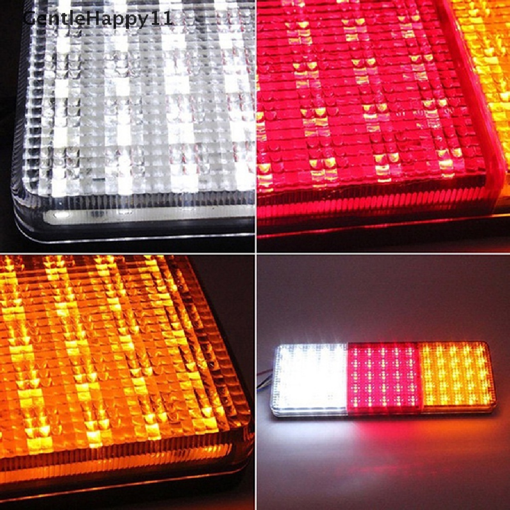Gentlehappy 75lampu LED Tail Truk Trailer RV Boat Stop Belakang Lampu Indikator Putar Mundur id