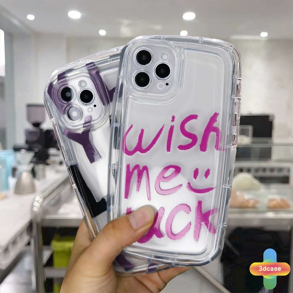 Compatible For Case IPhone 12 11 13 14 PRO MAX 6 7 6S 8 14 Plus X XR XS MAX 11 12 13 Se 2020 6SPlus 7Plus 6Plus 8Plus 14Plus XSMAX Fashion Lucky Letter Graffiti Silicone Soap Case