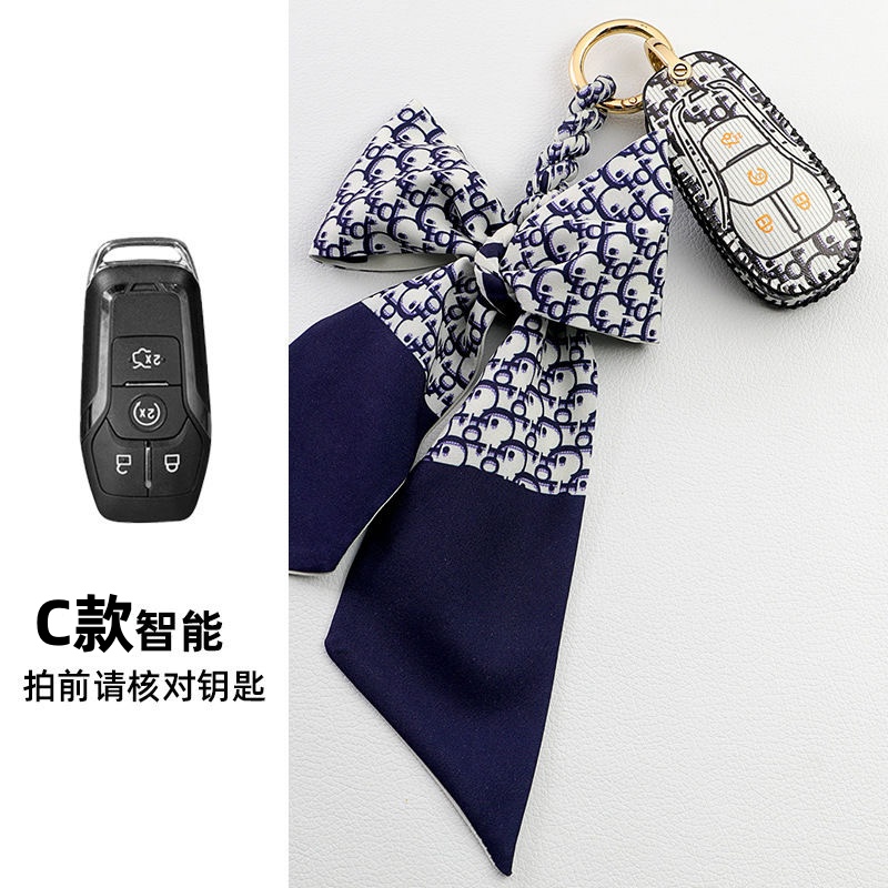 Terlaku Untuk Ford Focus Kulit key case key chain Ford explorer Mondeo Ruiji Mobil Gesper Khusus Untuk Pria Dan Wanita