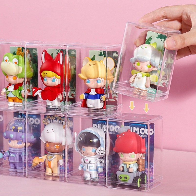 Stackable Figure Toys Show Case Tahan Debu Koleksi Menyimpan Toples Transparan Anime Boneka Kotak Pajangan Hemat Ruang Kerajinan Tangan Storage Bin