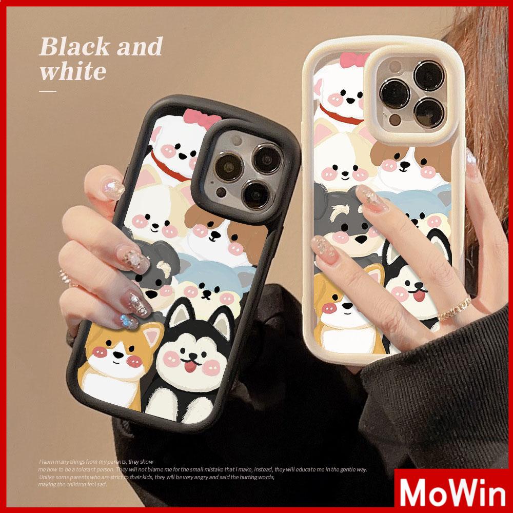 For iPhone 14 Pro Max iPhone Case Matte TPU Soft Case Black Beige Shockproof Protection Camera Cute Animal Dog Compatible with iPhone 13 Pro max 12 Pro Max 11 xr xs max 7Plus