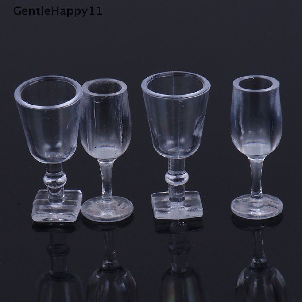 Gentlehappy1:12 Skala 4pcs/lot Cangkir Peralatan Makan set Rumah Boneka Miniatur Mainan id