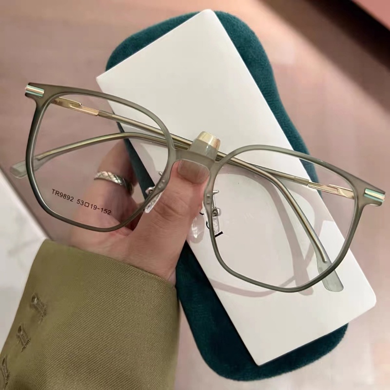 (YUZHU) Oversized Frame Irregular Anti Blue Light Kacamata Untuk Wanita Korea Fashion TR90 Kacamata Komputer Anti Radiasi