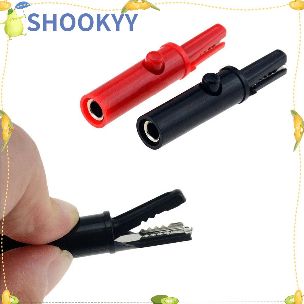 Chookyy Push Button Type Crocodile Clip Full Protective Insulative Pelindung Penjepit Untuk Multimeter Profesional Alligator Clip
