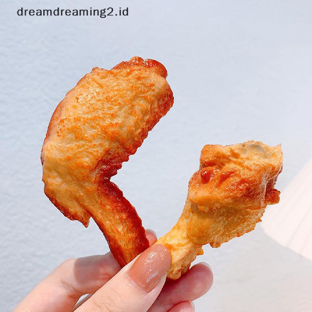 (dream) Simulasi Makanan Fried Chicken Jepit Rambut Lucu Panggang Kaki Ayam Sayap Crispy French Fries Hair Clip Aksesoris Rambut Perhiasan//