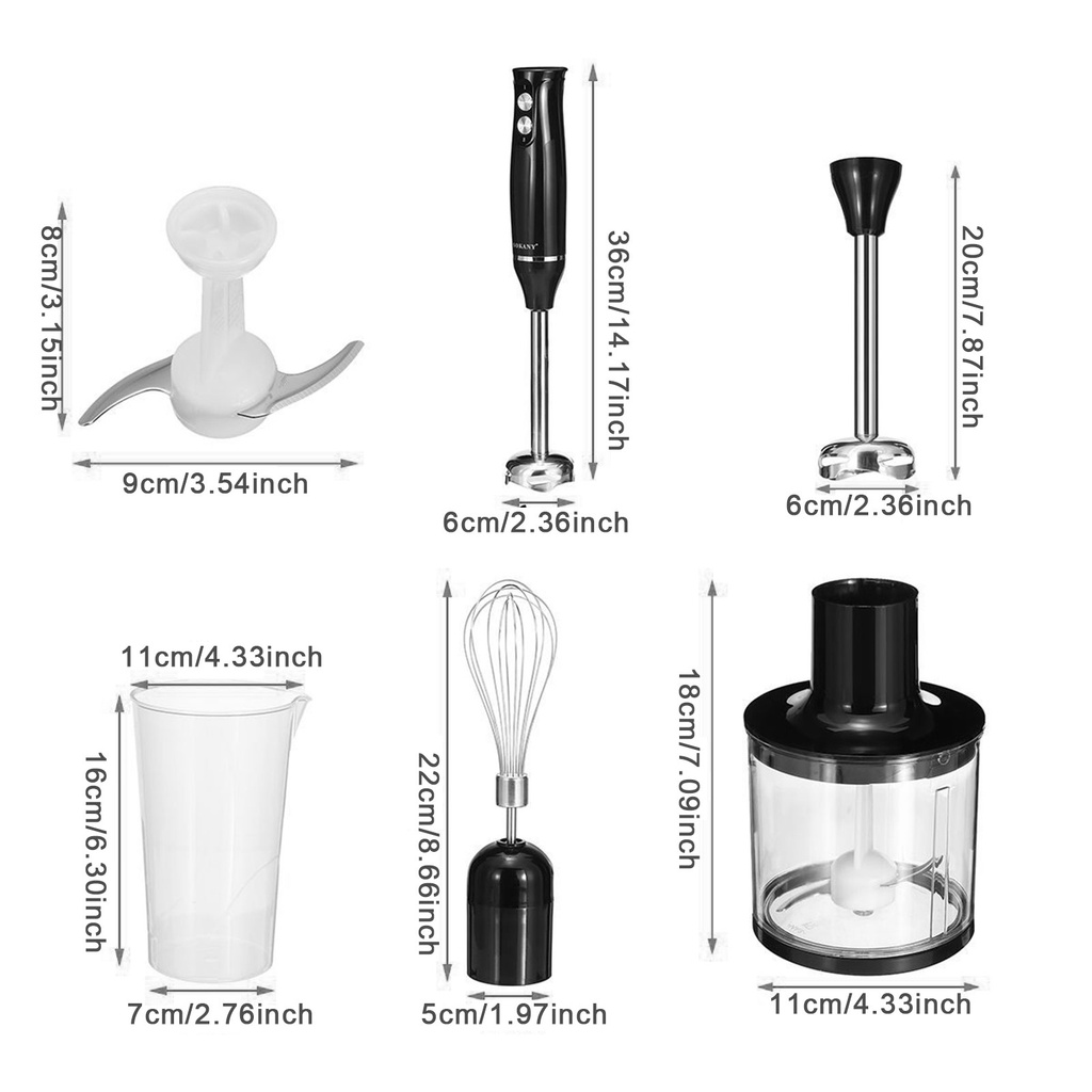 4 in 1 Mixer 700ml Blender Multifungsi Pengocok Telur Elektrik Juicy Grinde Pencampur