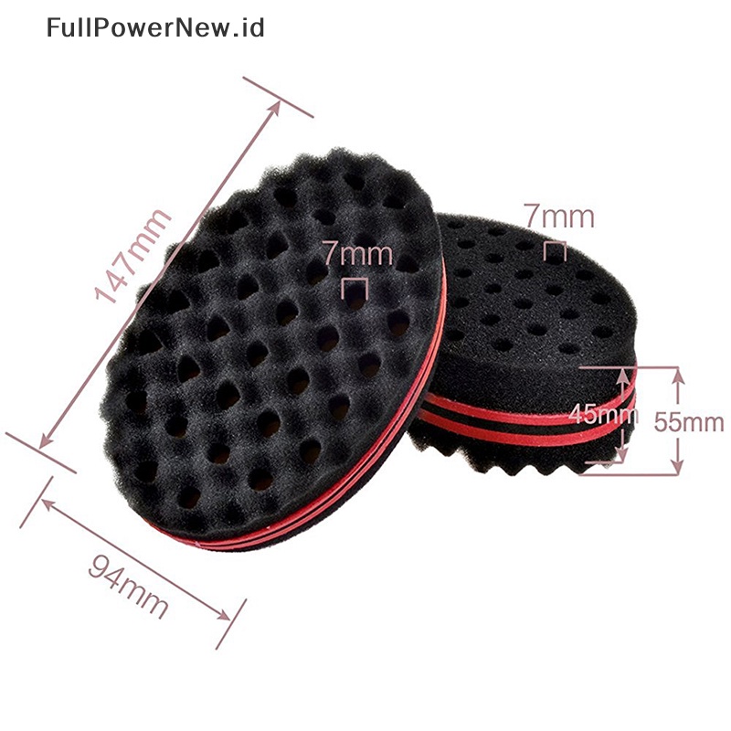 Power Magic Barber Hair Brush Spons Gelombang Untuk Rambut Gimbal Afro Locs Twist Curls Coil Tools ID