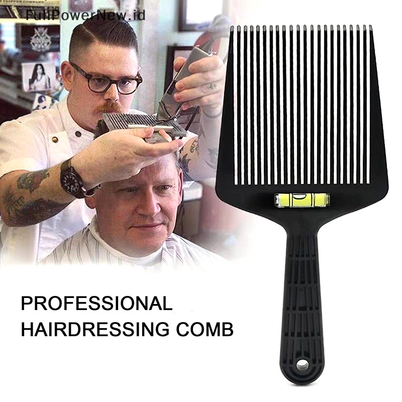 Power Profesional Hair Trimming Flat Comb Pria Hairdressing Clipper Flattoper Comb ID