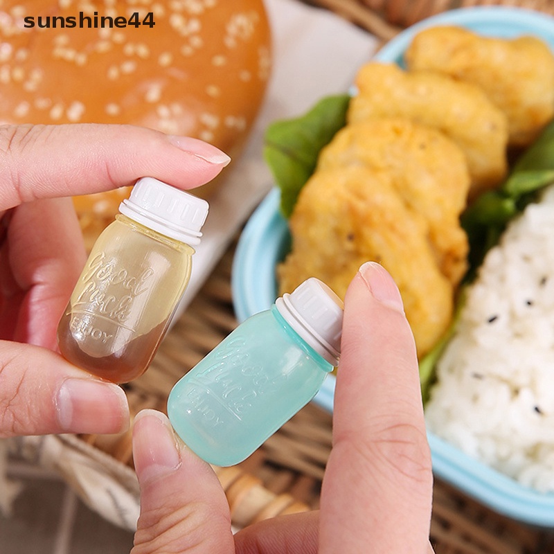 Sunshine 4PCS Kotak Bumbu Saus Mini Barbekyu Dapur Botol Transparan Dengan Tutup Toples ID