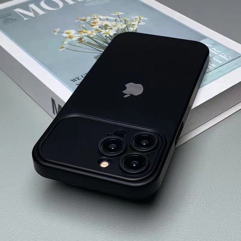 IPHONE Casing Silikon 2in1 Jendela Besar Cocok Untuk Iphone14 13 12 11 Pro X XS Max XR 14Plus Soft Case Anti Jatuh