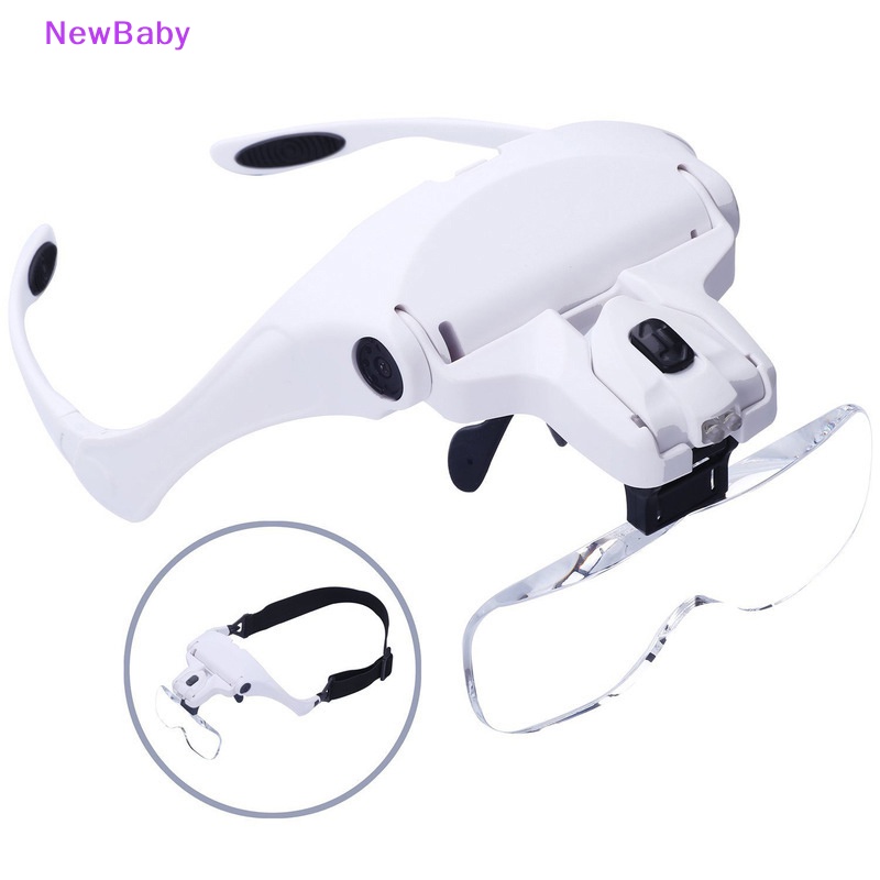 Newbaby Kaca Pembesar Kacamata Loupe 5lensa Dengan Lampu Led Lamp Interchangeable Lens ID
