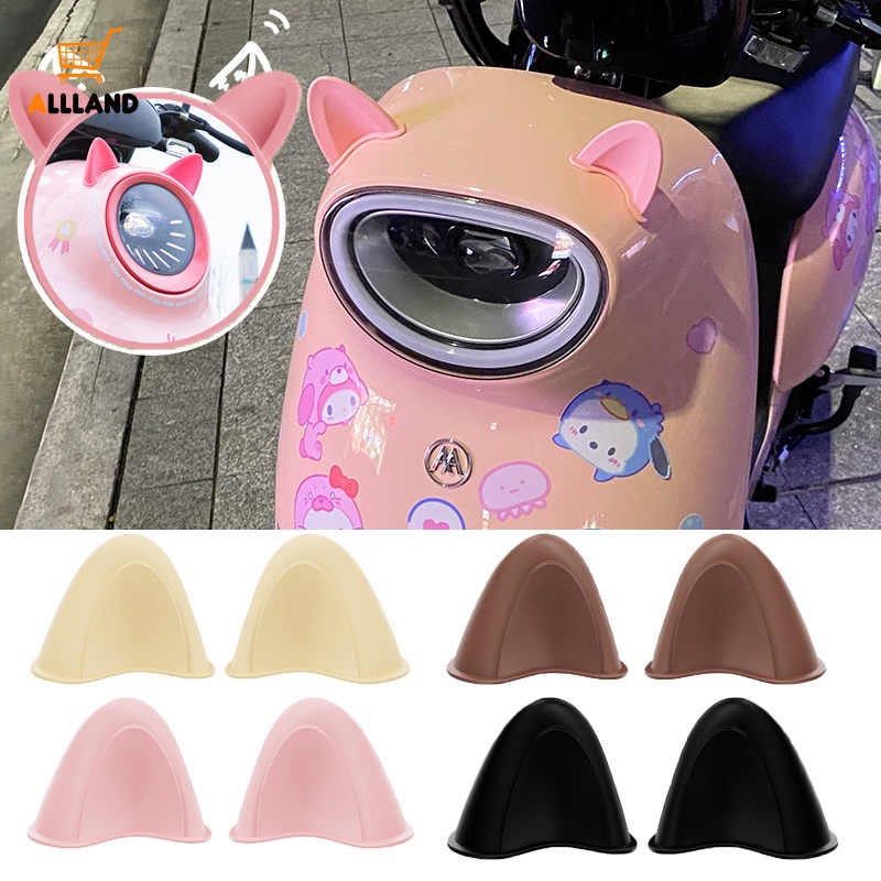 Lucu Telinga Kucing Bentuk TPU Perekat Diri Helm Dekorasi/DIY Sepeda Listrik Kepribadian Hewan Telinga Patch/Menyenangkan Motor Aksesoris Hias